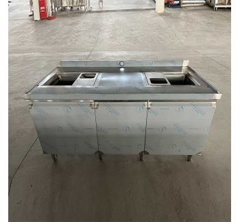 双水槽连翻门摇茶柜